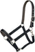 Tough1 Padded Nylon Horse Halter, Full - JTIA2E - Black/Gray - 3