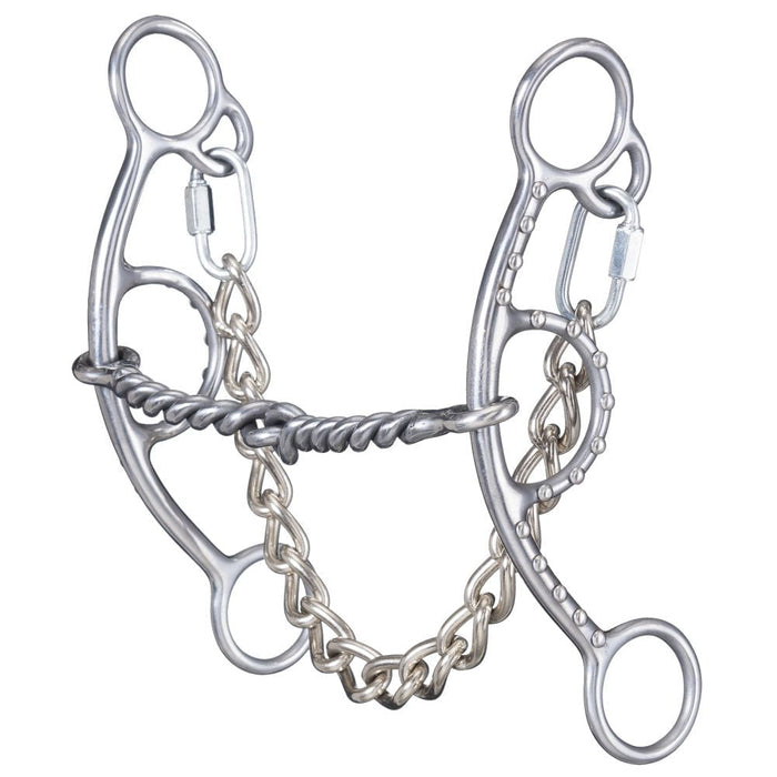 Tough1 Sweet Iron Twisted Wire Short Shank Gag Snaffle - JTIA6H - 1