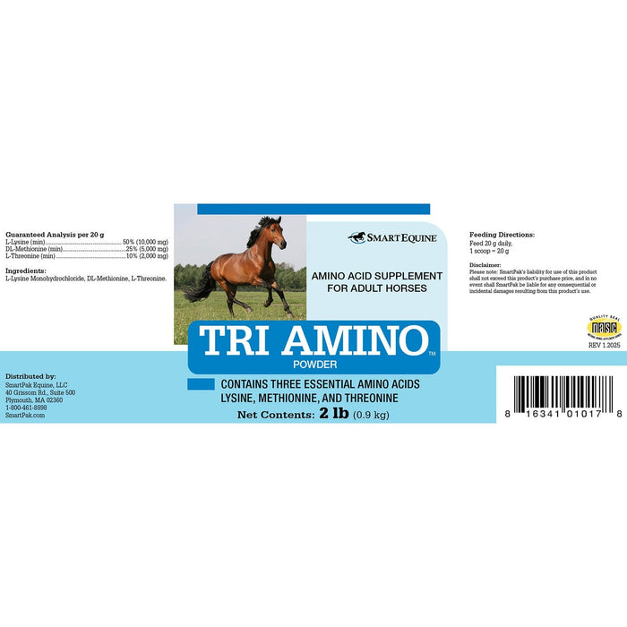 Tri - Amino Amino Acid Supplement for Horses, Powder - SMAAB - 2 lb - 2