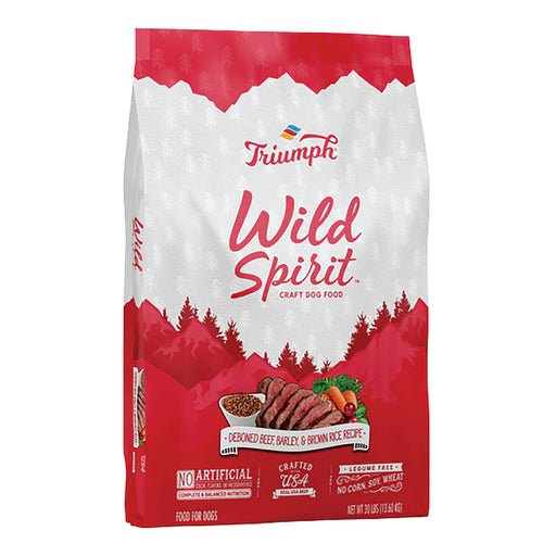 Triumph Wild Spirit Dry Dog Food Deboned Recipe, 30 lb - SUS2Z - 30 lb. - Beef - 1