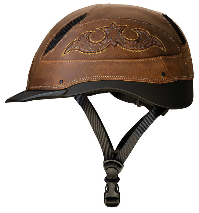 Troxel Cheyenne Helmet - LUBL - Brown - Large (7 1/4 +) - 36