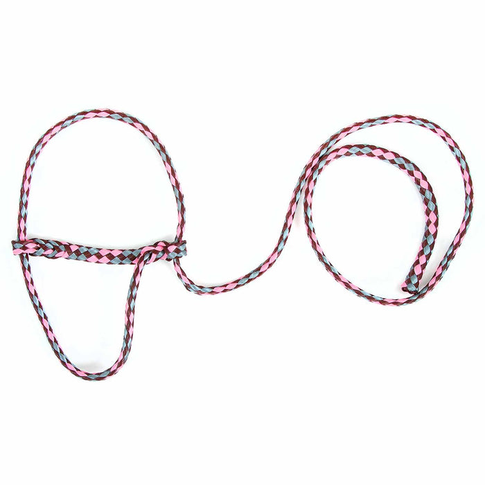 Troyer's Braided Poly Sheep Halter - TYSK - Pink/Burgundy/Silver - 13