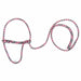 Troyer's Braided Poly Sheep Halter - TYSK - Pink/Burgundy/Silver - 13