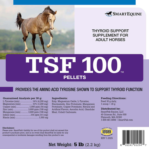 TSF 100 Thyroid Support for Horses, Pellets, 5 lb Bag - SMACM - 5 lb - 2