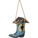 Turquoise Boot Birdhouse - JTIA8D - 1