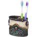 Turquoise Floral with Concho Tooth Brush Holder - JTIB22 - Multi - 1