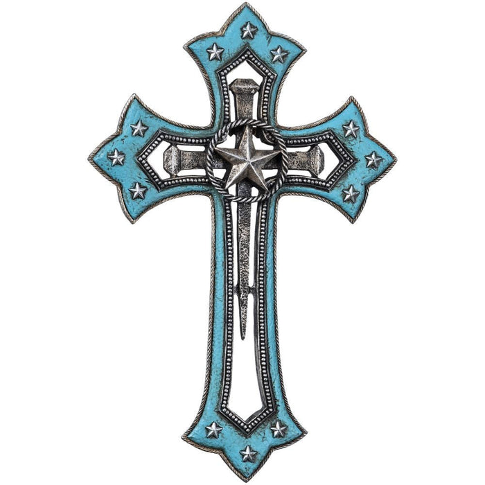 Turquoise Star Cross Wall Hanging - JTIA87 - 1
