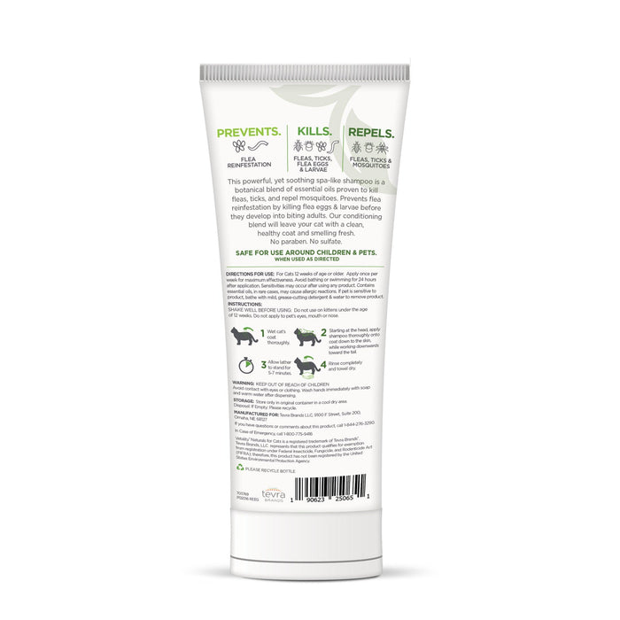 Vetality Naturals Flea & Tick Conditioning Shampoo for Cats Size 8 FL OZ