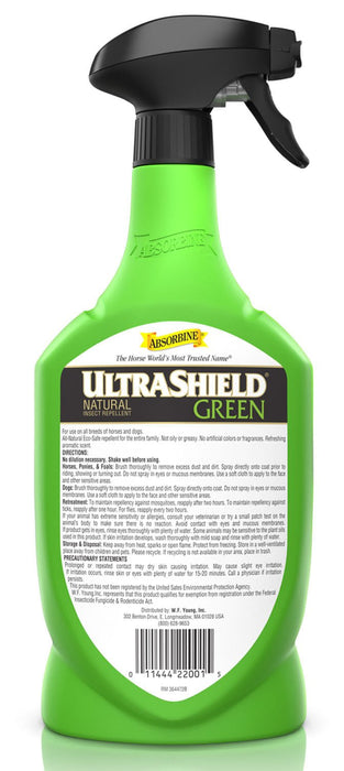 UltraShield Green Natural Fly Repellent - Y1UH - 32 oz - 2