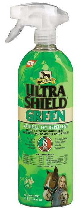 UltraShield Green Natural Fly Repellent - Y1UH - 32 oz - 9