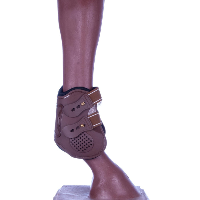 Jeffers Uniquely English Fetlock Boots for Horses, 2 - Pack - IAQR - Large - Brown - 2 pk - 4