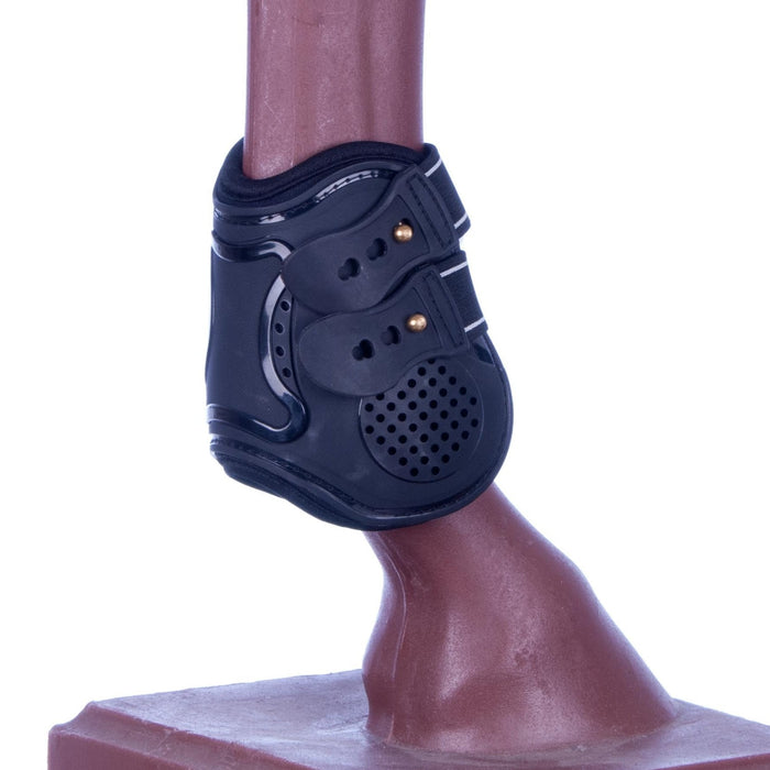 Jeffers Uniquely English Fetlock Boots for Horses, 2 - Pack - IAQS - Large - Black - 2 pk - 1