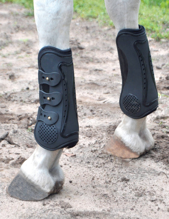 Jeffers Uniquely English Horse Tendon Boots, 2 - Pack - IAQI - Medium - Brown - 2 pk - 8