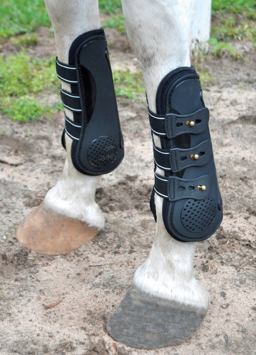 Jeffers Uniquely English Horse Tendon Boots, 2 - Pack - IAQJ - Medium - Black - 2 pk - 1