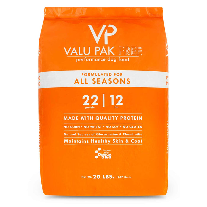 Valu - Pak Free 22 - 12 Performance Gluten Free Dry Dog Food (Orange Bag) - NWDL - 20 lb - 2