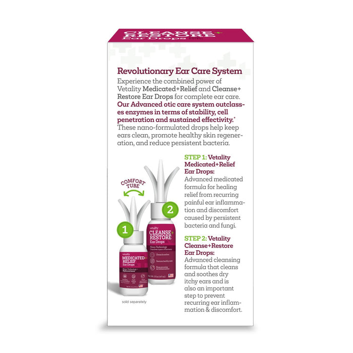 Vetality Cleansing Restore Ear Drops for Pets – Ear Health Maintenance & Prevention - TVB3Y - 5 fl oz - 1 ct - 2