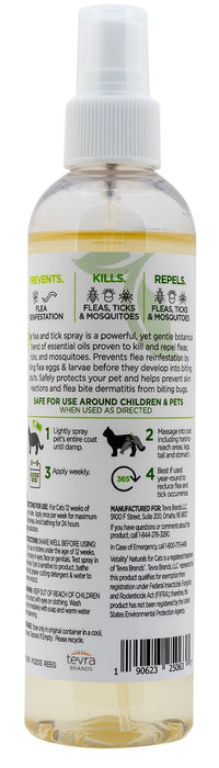 Vetality Naturals Flea & Tick Spray for Cats, 8 oz - TVB28 - 2