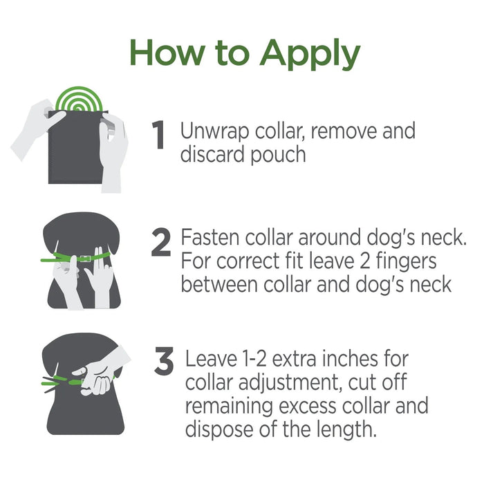 Vetality Protect Flea & Tick Collar for Dogs, 2 Pack - TVB3G - Small - Fits Necks Up to 15" - 2 ct - 3