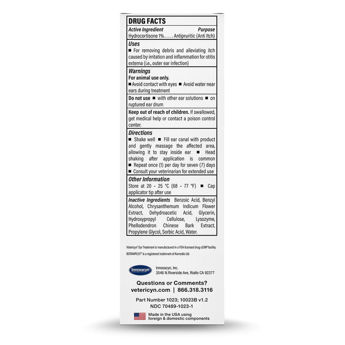 Vetericyn Triple Action Ear Treatment - LANV9 - 1.50 oz - Each - 8