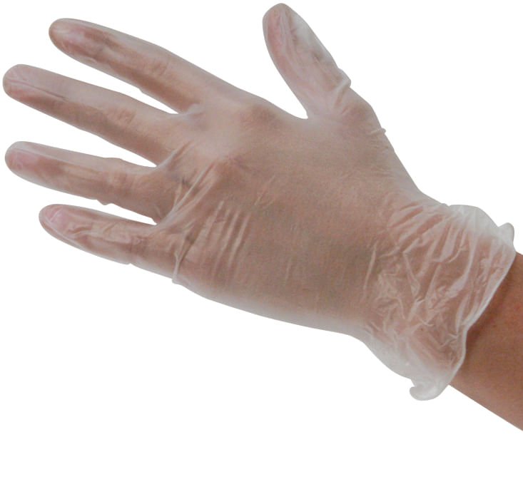 Vinyl Disposable Gloves, Box of 100 - B6G7 - XLarge - 8
