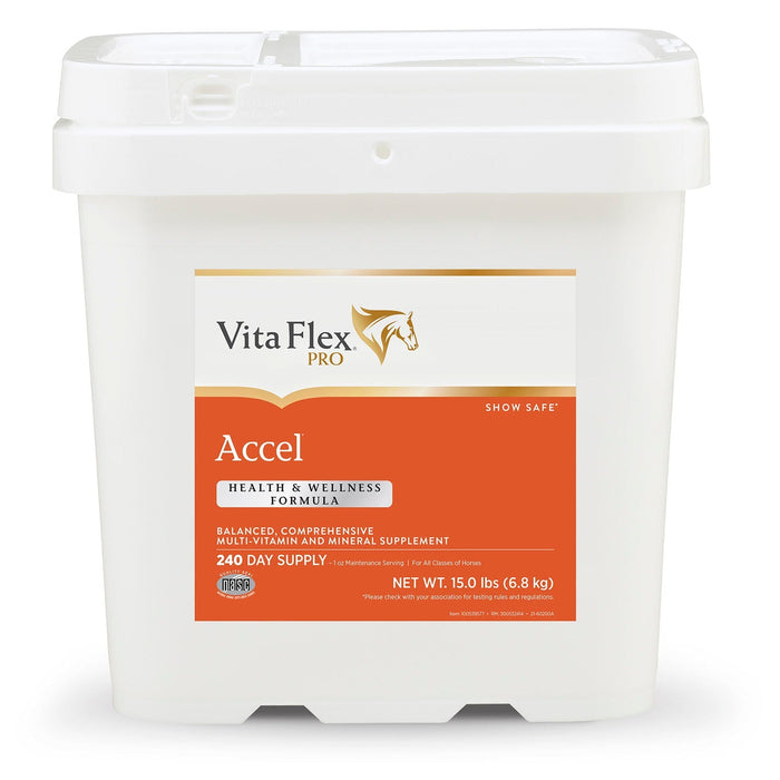 Vita Flex Pro Accel Health & Wellness Formula, Supplement for Horses - FA5M - 15lbs - 9