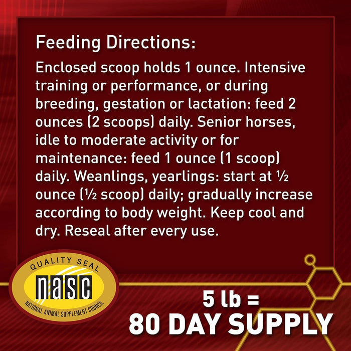 Vita Flex Pro Accel Lifetime Health & Wellness Formula Supplement for Horses - FA5Q - 5lbs - 8