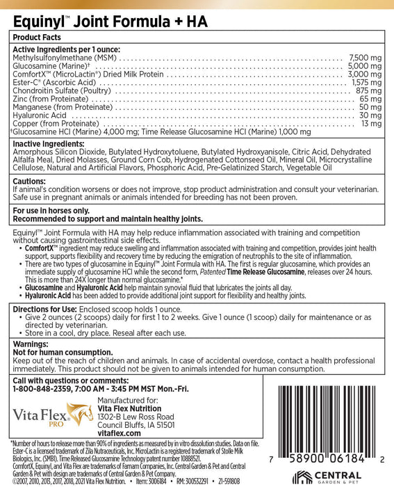 Vita Flex Pro Equinyl Joint Formula with Hyaluronic Acid, 3.75 lbs - FA6K - 3.75lbs - 2