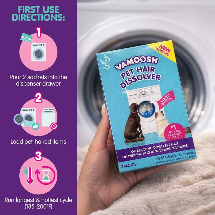 Pet Hair Dissolver Laundry Formula for Dog & Cat Hair