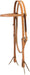 Weaver Turquoise Cross Skirting Leather Browband Horse Headstall - WLC1D4 - Medium Brown - 3