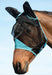 Weatherbeeta ComFITec Fine Mesh Horse Fly Mask with Ears - 0V4UE - Black/Turquoise - Mini - 1