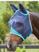 Weatherbeeta ComFITec Fine Mesh Horse Fly Mask with Ears - 0V4UE - Black/Turquoise - Mini - 2