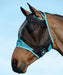 Weatherbeeta ComFITec Fine Mesh Horse Fly Mask without Ears - 0V4UR - Black/Turquoise - Mini - 1