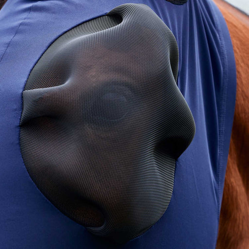 WeatherBeeta ComFITec Luxe Stretch Fly Mask with Ears & Nose, Navy - KOBBQ - Navy - Medium - 2