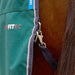 WeatherBeeta ComFiTec Plus Dynamic Detach - A - Neck Heavy Weight Turnout Blanket for Horses - 1200D, 360g Polyfill, Waterproof & Breathable - KOBAF - Forest Green / Navy Trim - 66" - 360 g - 7