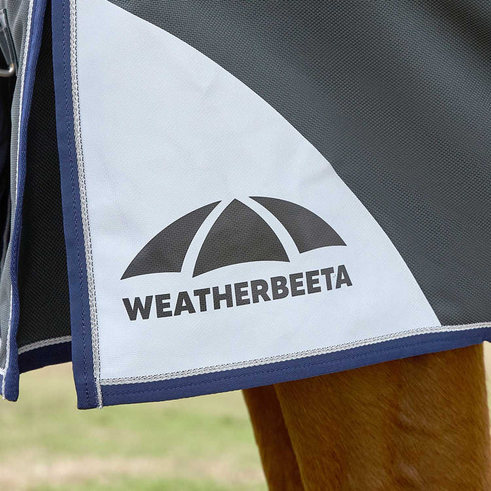 WeatherBeeta ComFiTec Ultra Detach - A - Neck Heavy Weight Turnout Blanket for Horses - 1800D, 360g Polyfill, Waterproof & Breathable - KOBA2 - Charcoal - 69" - 360 g - 6