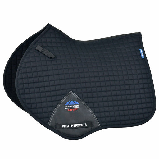 WeatherBeeta Prime Air - Tec Jump Shaped Equine Saddle Pad for English Riding - KOAGQ - Black - Large - 1