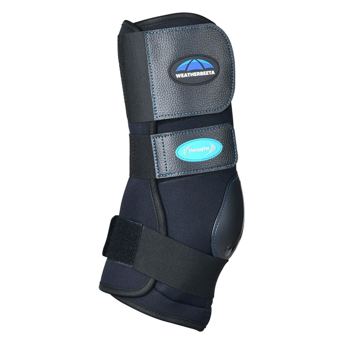 WeatherBeeta Therapy - Tec II Ultra Cool Ice Boots for Horses – Hypo - Freeze Gel, Fetlock Protection, Adjustable - KOAD6 - Black - Large - 1 Boot - 1