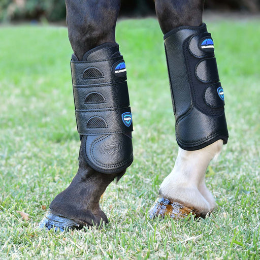 WeatherBeeta Tough - Tec Eventing Front Boots for Horses - KOACB - Black - Medium - 2 ct - 1