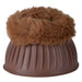 WeatherBeeta Tough - Tec Prime Fleece Trim Rubber Bell Boots for Horses - KOAE3 - Brown/Brown - Small - 2 ct - 14