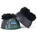 WeatherBeeta Tough - Tec Prime Fleece Trim Rubber Bell Boots for Horses - KOAEF - Black/Forest Green - Small - 2 ct - 30