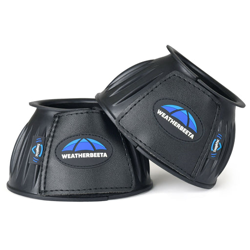 WeatherBeeta Tough - Tec Prime Rubber Bell Boots for Horses - KOAD8 - Black/Black - Small - 2 ct - 1