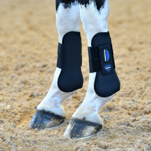 WeatherBeeta Tough - Tecc Prime Open Front Boots for Horses - KOAB6 - Black/Black - Small - 2 ct - 1