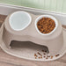 WeatherTech Double High Pet Feeding System, Plastic Bowl - WTD2D - Dark Grey - 8" High, 8 oz - 2