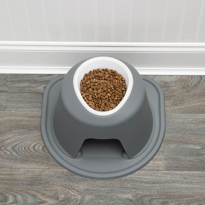 WeatherTech Single High Pet Feeding System, Plastic Bowl - WTD3J - Dark Grey - 3" High, 32 oz - 4