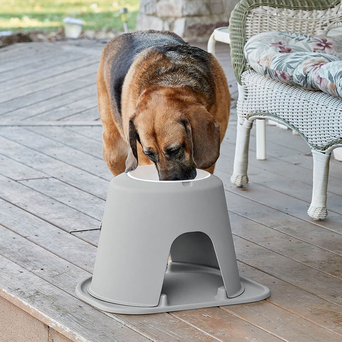 WeatherTech Single High Pet Feeding System, Plastic Bowl - WTD3J - Dark Grey - 3" High, 32 oz - 8