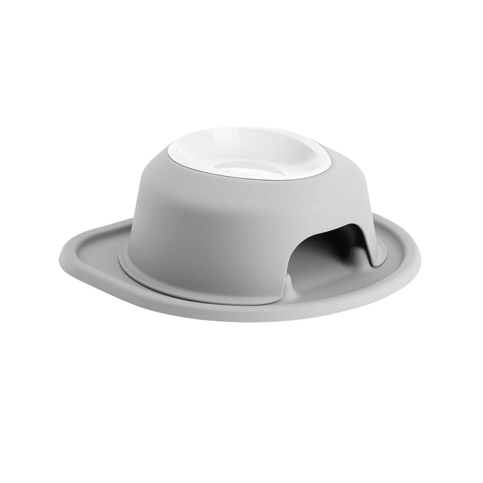 WeatherTech Single High Pet Feeding System, Plastic Bowl - WTD3N - Light Grey - 4" High, 16 oz - 12