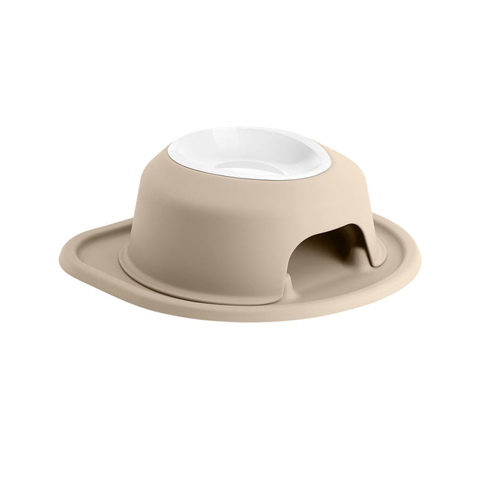 WeatherTech Single High Pet Feeding System, Plastic Bowl - WTD3P - Tan - 4" High, 16 oz - 13