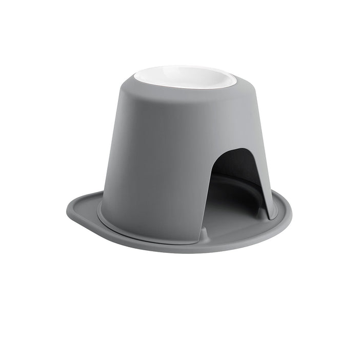 WeatherTech Single High Pet Feeding System, Plastic Bowl - WTD3Z - Dark Grey - 12" High, 64 oz - 23