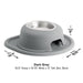 WeatherTech Single High Pet Feeding System, Stainless Steel - WTD4P - Dark Grey - 3" High, 8 oz - 19