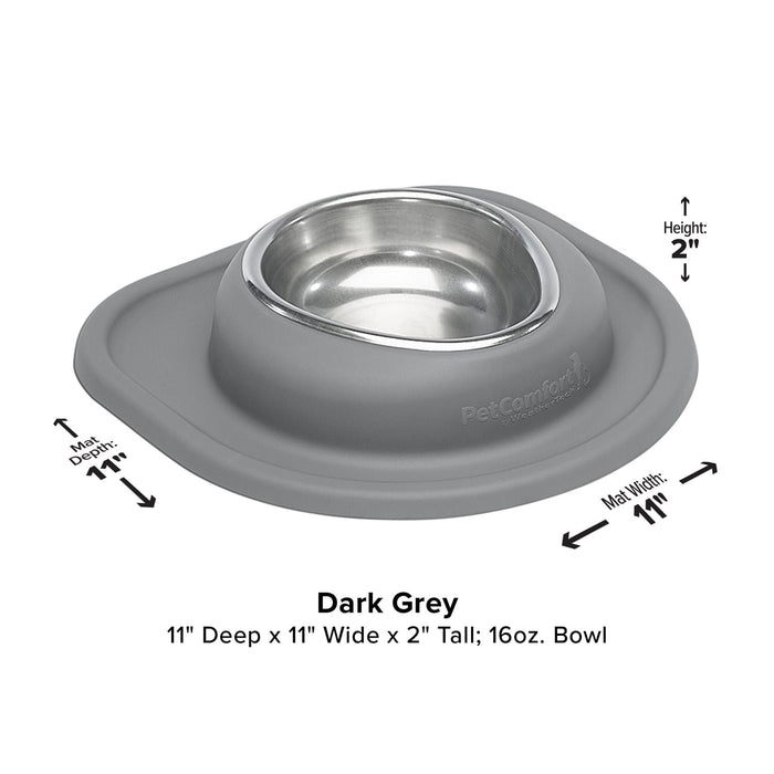 WeatherTech Single Low Pet Feeding System, Stainless Steel - WTD5P - Tan - 64 oz - 29